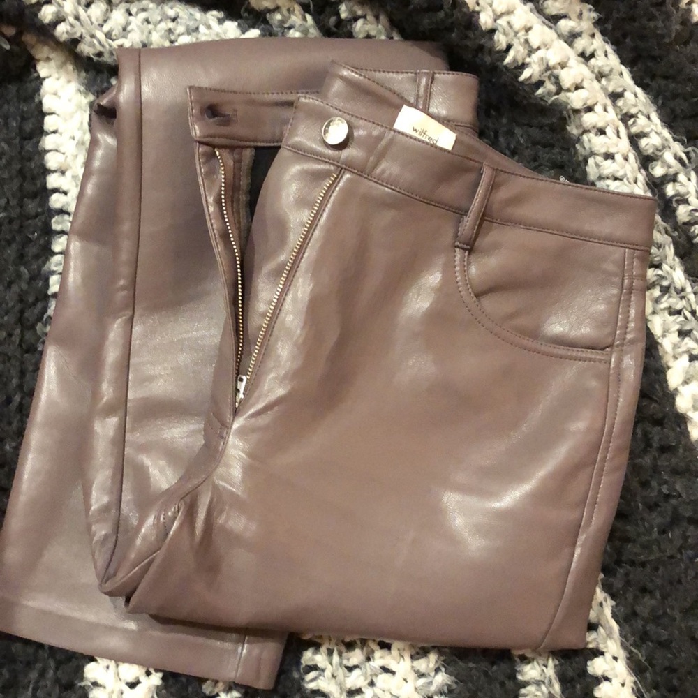 Aritzia Wilfred Melina Vegan Leather Pants